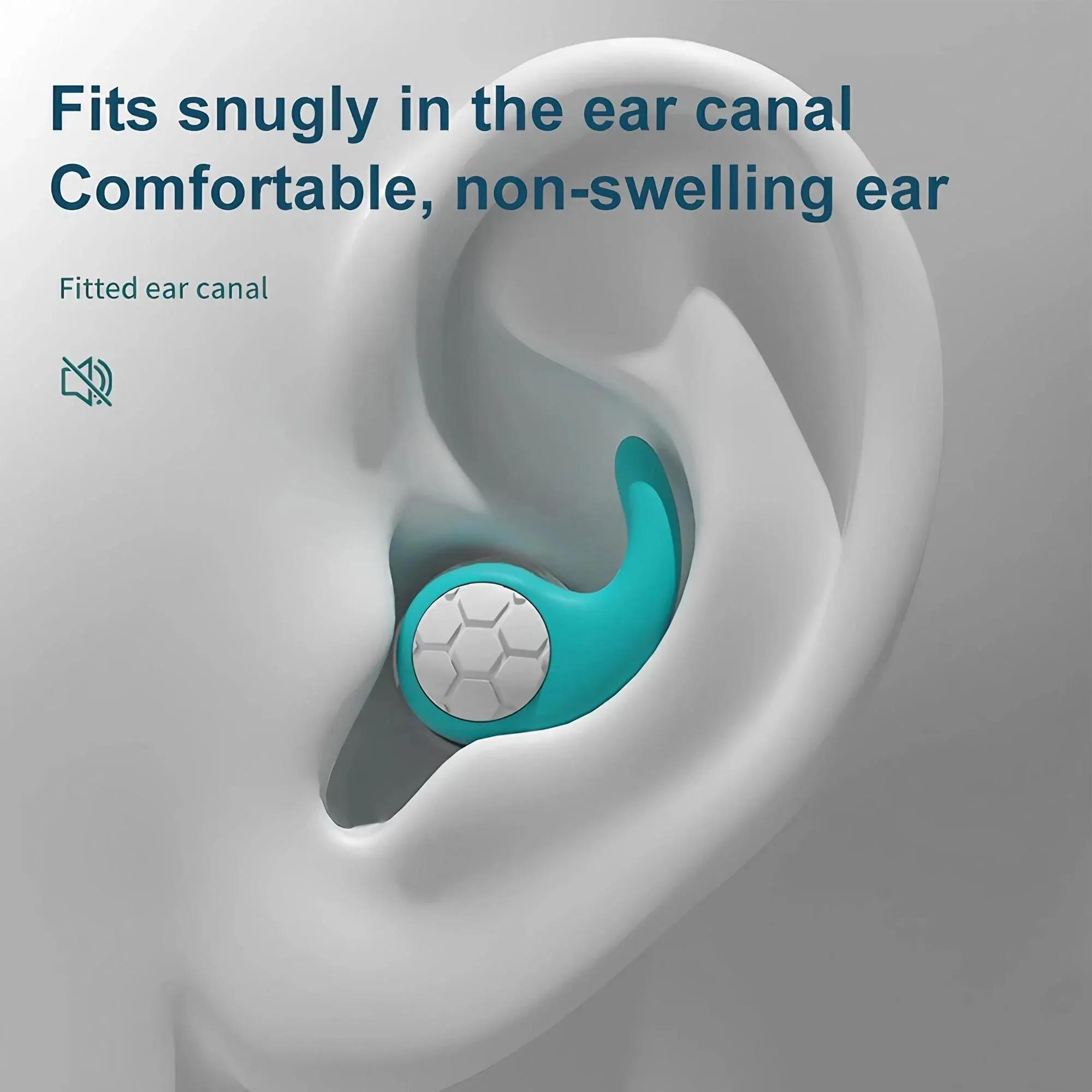 1Pair Sleeping Ear Plugs Noise Reduction Waterproof Earplug Soundproof Earplug Three-Layer Mute Filter for Ear Plug