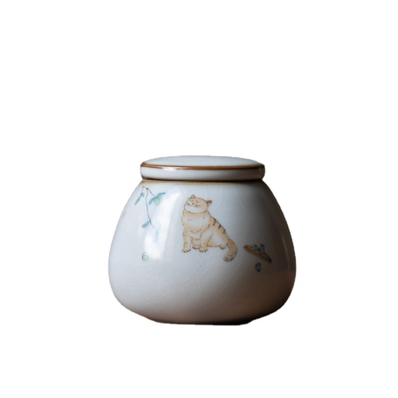 Keramik Asche Urne Versiegelt Feuerbestattung Beerdigung Asche Andenken Kleine Tiere Haustier Hund Katze Denkmal Geeignet Hause Kamine Erdreich