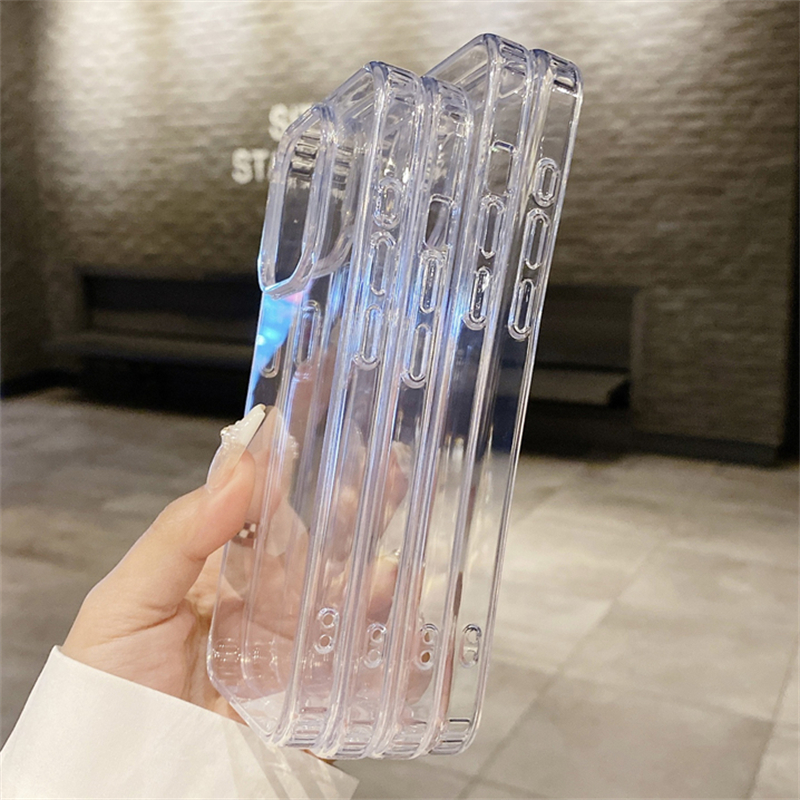 Funda transparente de acrílico duro a prueba de golpes para iPhone, 15, 14, 13, 12 Mini, 11 Pro, XS, Max, X, XR, 7, 8 Plus, SE3, cubierta de silicona suave