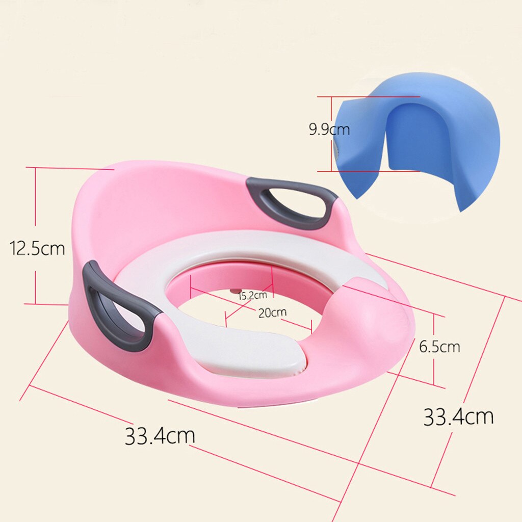 Potty Training Seat For Kids Toilet Seat For Baby With Cushion Handle And Brush Toddlers Toilet Training Seat For Baby Safety