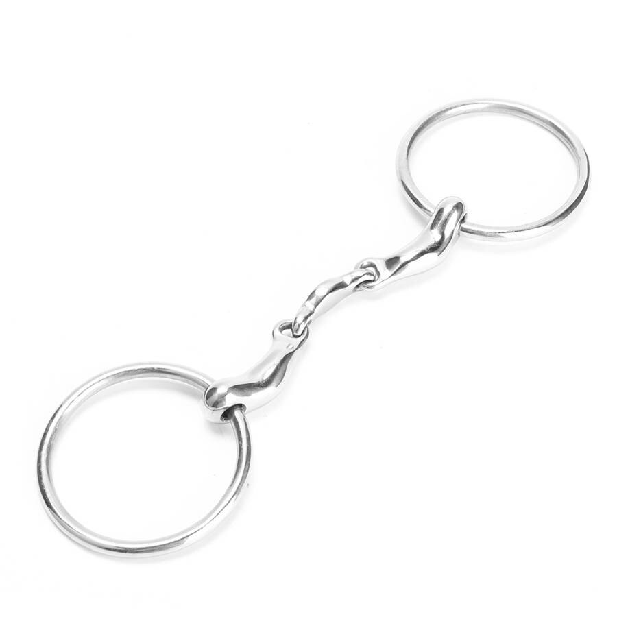 10 2 inch Snaffle Horse Bit W/ Curved Link Stainless Steel Small/Big