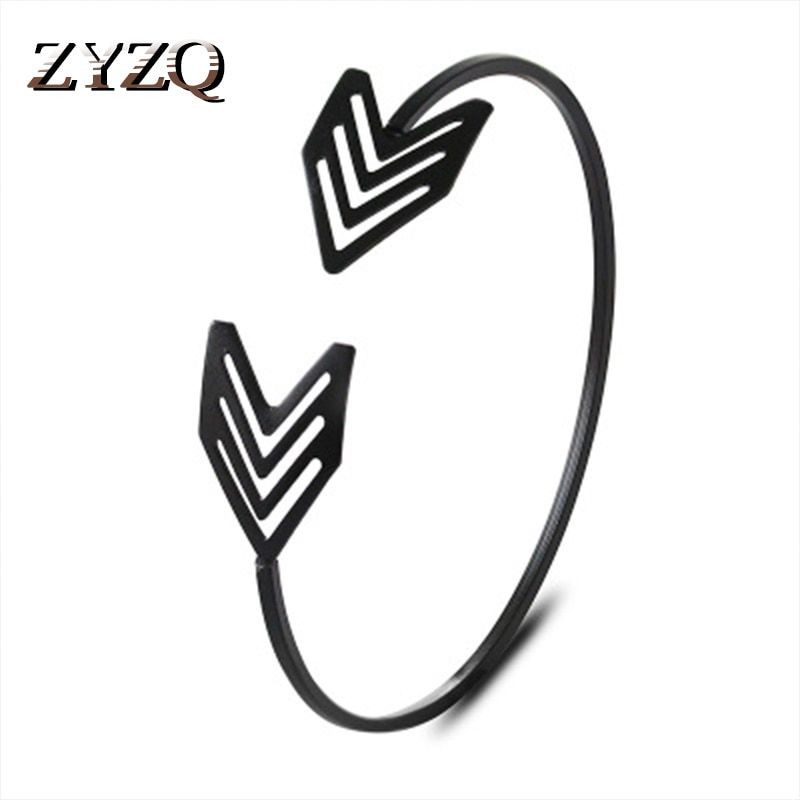 Zyzq Hollow Out Pijl Open Bangle Mooie Minimalistische Eenvoudige Dagelijkse Accessoires Sieraden Voor Vrouwen Leuke Bangle