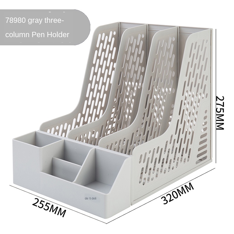 Thickened Folder Storage Box Document Holder Vertical Bookshelf Book Stand Desktop File Box Basket A4 Multilayer Stationery: Style 10