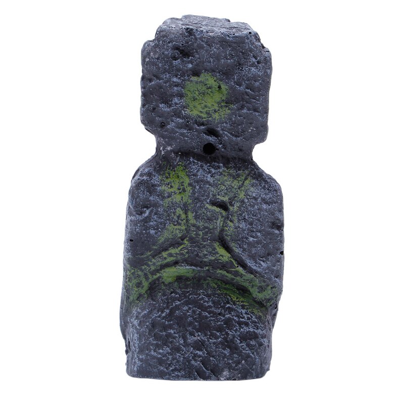 Easter Island Mini Statue Accessory Pipe Fish Tank Aquarium Decoration Ornament