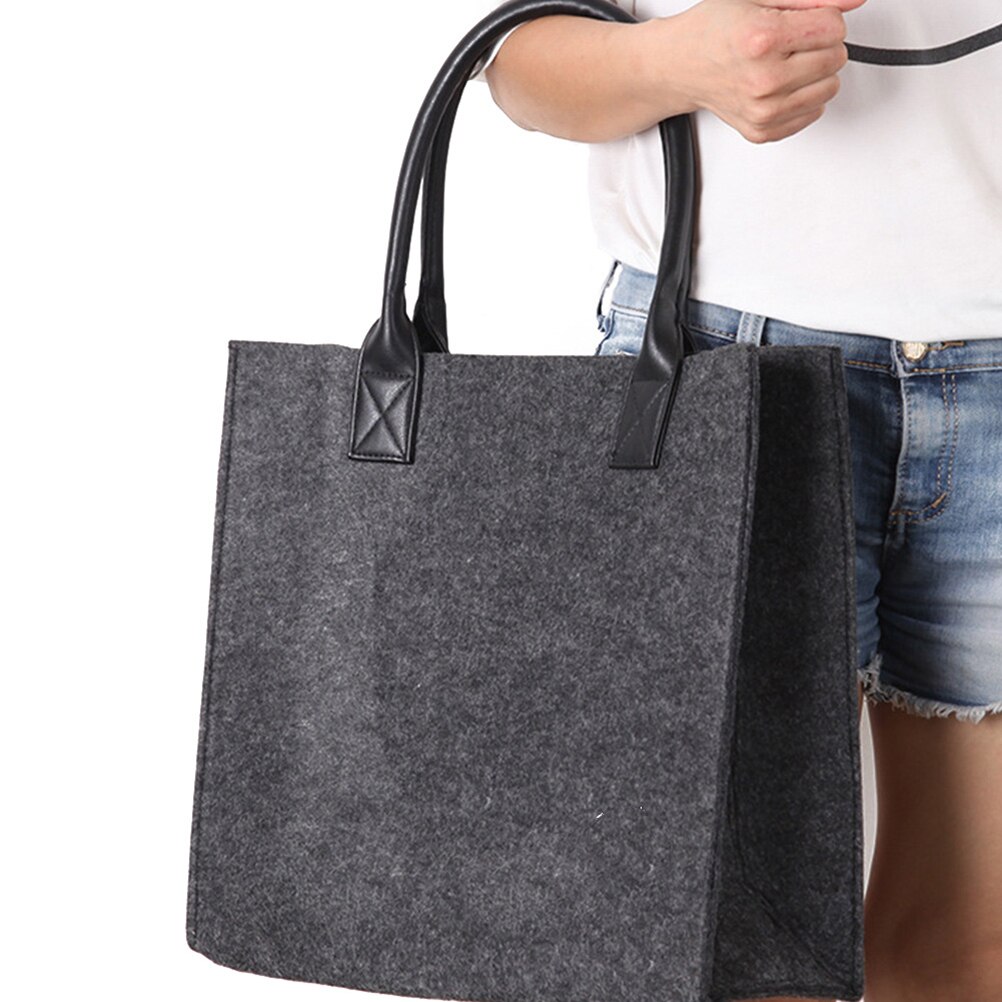 Sac de Shopping réutilisable pour femmes, sac à main en feutre pour téléphone, sac à épaule de rangement de loisirs voyage grande capacité pour femmes,