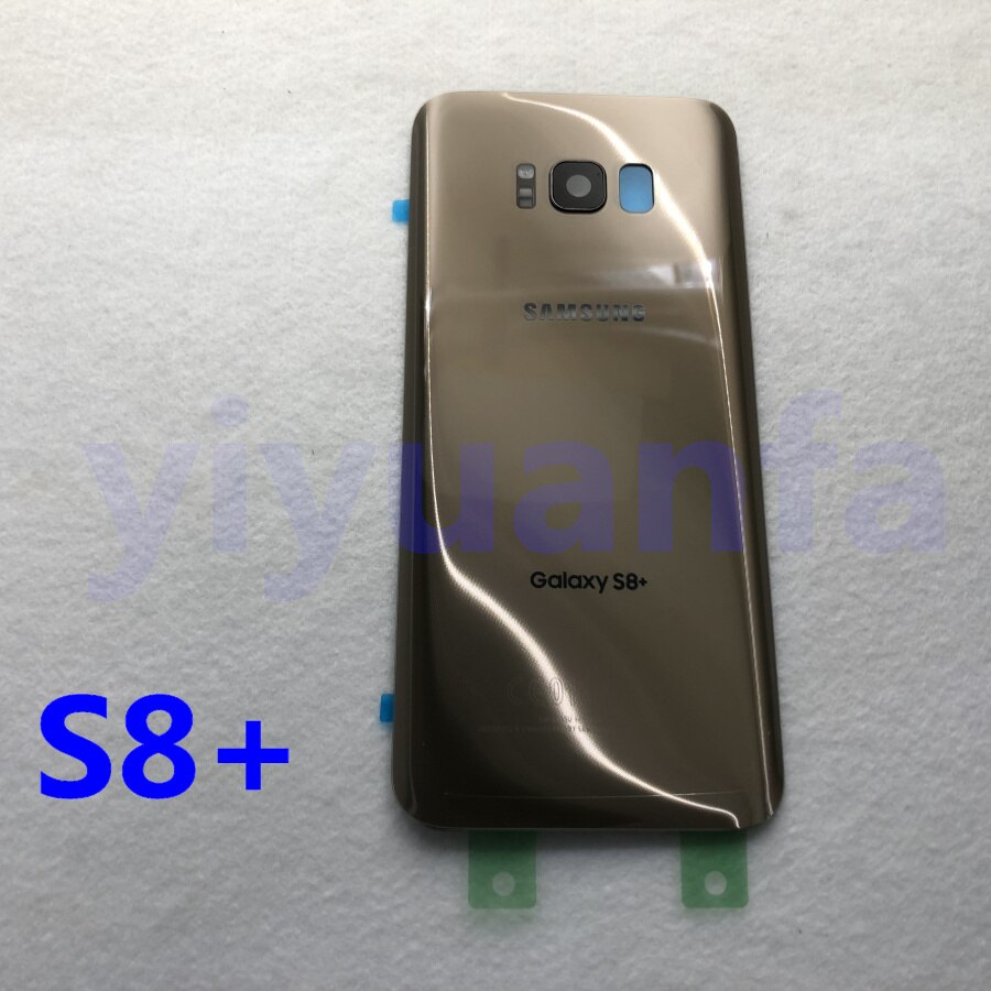 SAMSUNG Back Battery Cover For Samsung Galaxy S8 G950 SM-G950F G950FD S8 Plus S8+ G955 G955F G955FD Back Rear Glass Case: S8 Plus  Gold