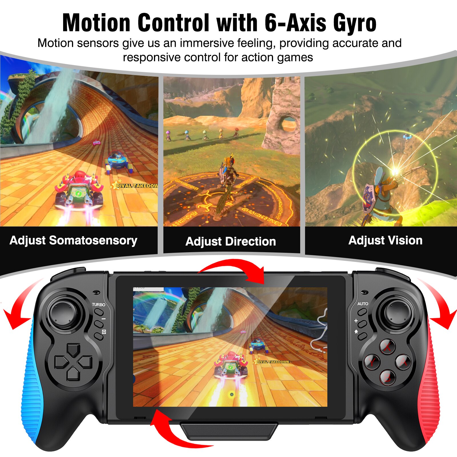 Pro controller til nintendo switch gamepad bygget -in 6- akset gyro håndholdt greb dobbelt motor vibration til switch joy pad
