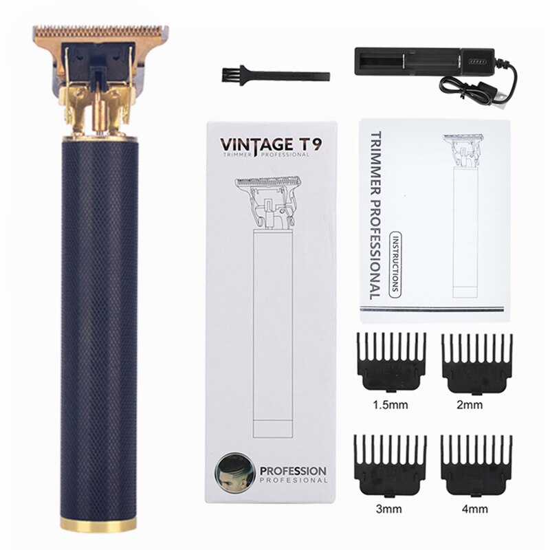 Electric Hair Trimmer Rechargeable Cordless Hair Clipper For Men Beard Shaver Razor Cutting Machine: 01 Black