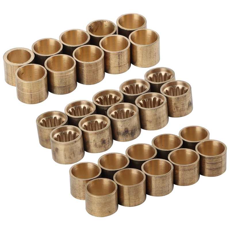 Puntas de latón para taco de billar, accesorios y herramientas de reparación, 10 Uds.
