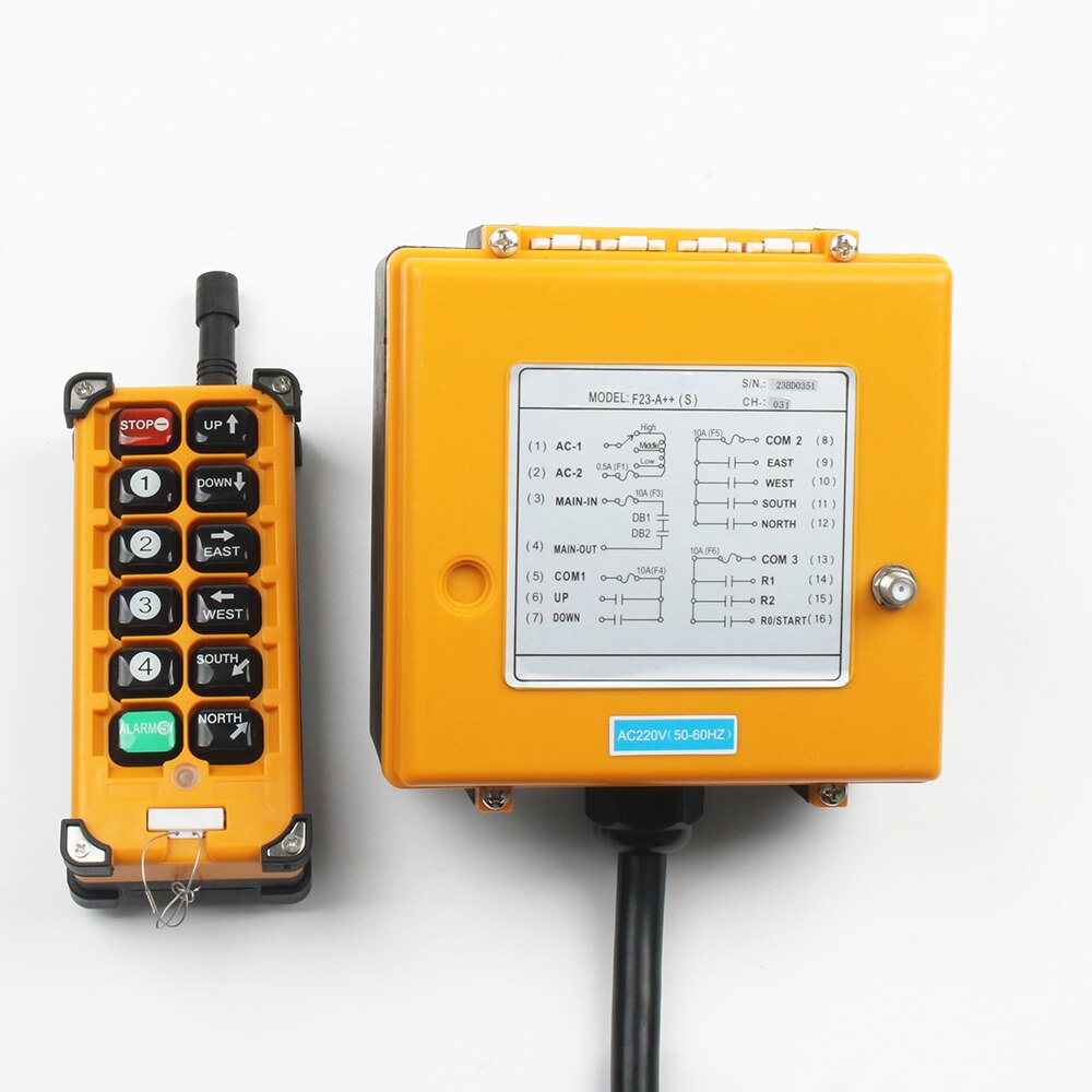 Industrial Wireless Radio remote controller switch 1 receiver+ 1 transmitter speed control Hoist Crane Control Lift Crane