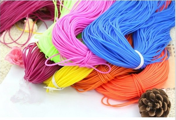 50m/roll Hollow Rubber Tubing Cord for cover wire varies colors jewellery necklace bracelet making 14 colors 2mm