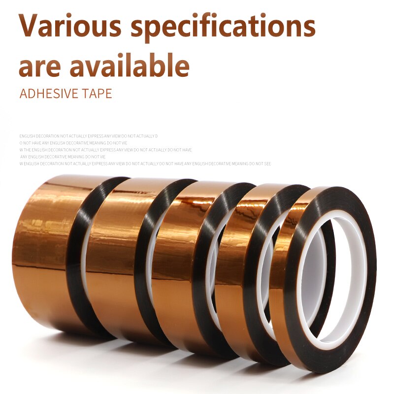 10Meters/Roll High Temperature Polyimide Double-Sided Tape 3D Printing Board Electronic Components Heat Insulation Protection