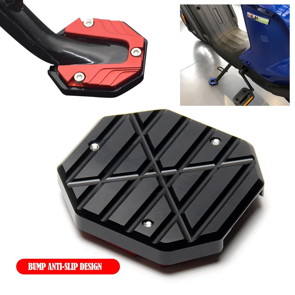 Piastra di supporto per estensione del cavalletto laterale per bici da moto in lega di alluminio CNC Base allargata antiscivolo