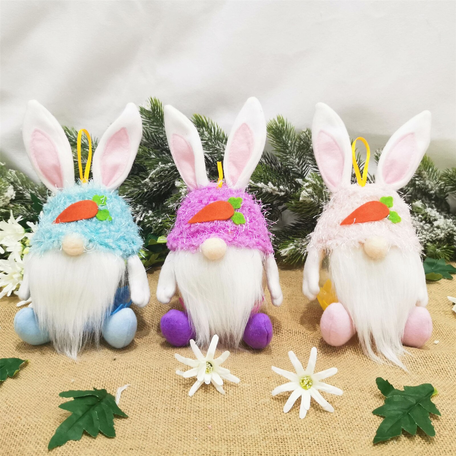 Spring Easter Party Decorations for Home Happy Easter Bunny Rabbit Egg Wooden Hanging Pendant DIY Craft Party Supplies