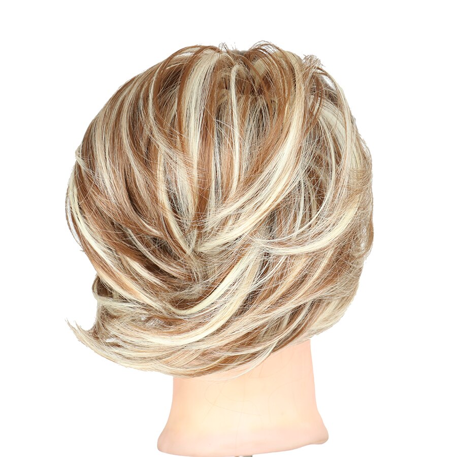 Chignon élastique synthétique pour queue de cheval, postiche, chignon