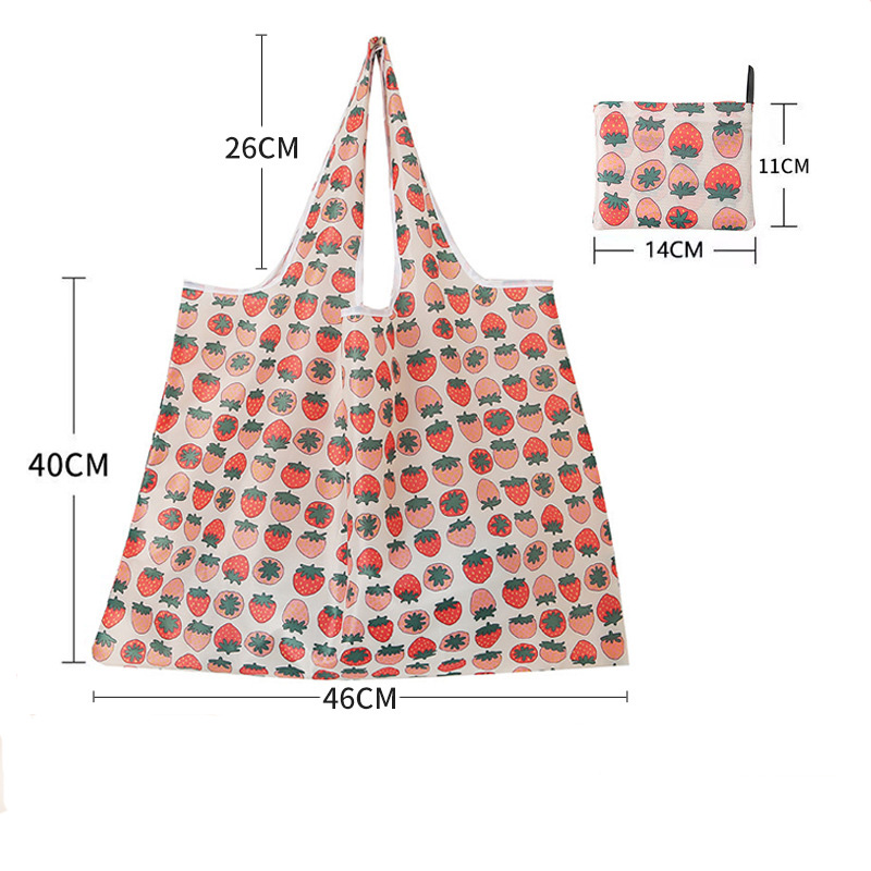 Foldable Shopping Bag Waterproof Travel Portable Storage Bag Beach Bag Supermarket Grocery Folding Pouch Shopping Bag