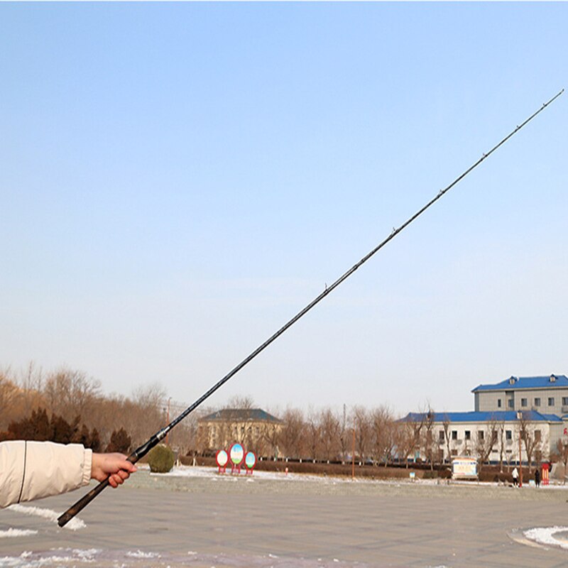Carbon Long Cast Rod H Adjustment Super Hard Black Fish Rod Bass Rod Sea Fishing Lure Rod 2.1m 2.28m 2.4m Ceramic Guide Ring