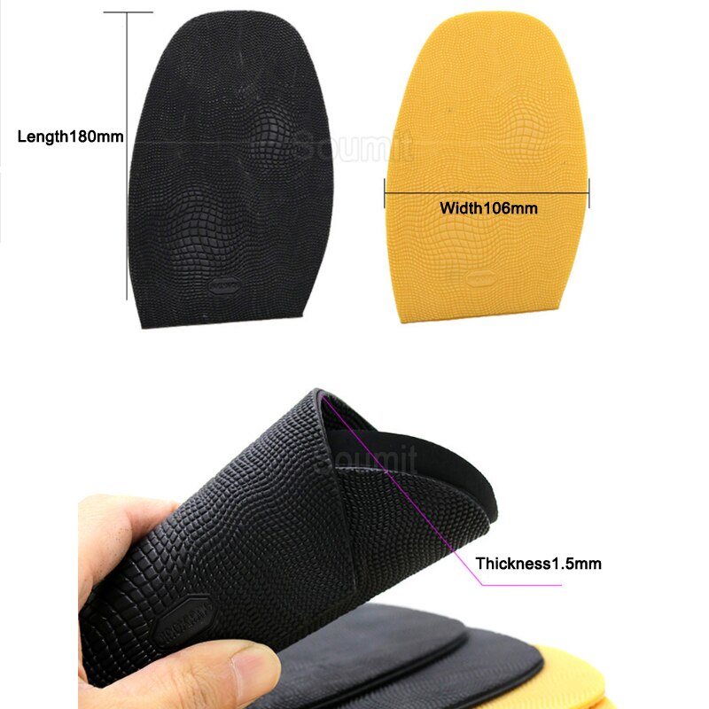 Wearable Rubber Shoe Soles for Repair Men Leather Shoes Anti Slip Ground Grip Half Outsoles Replacement DIY Forefoot Pad Sole