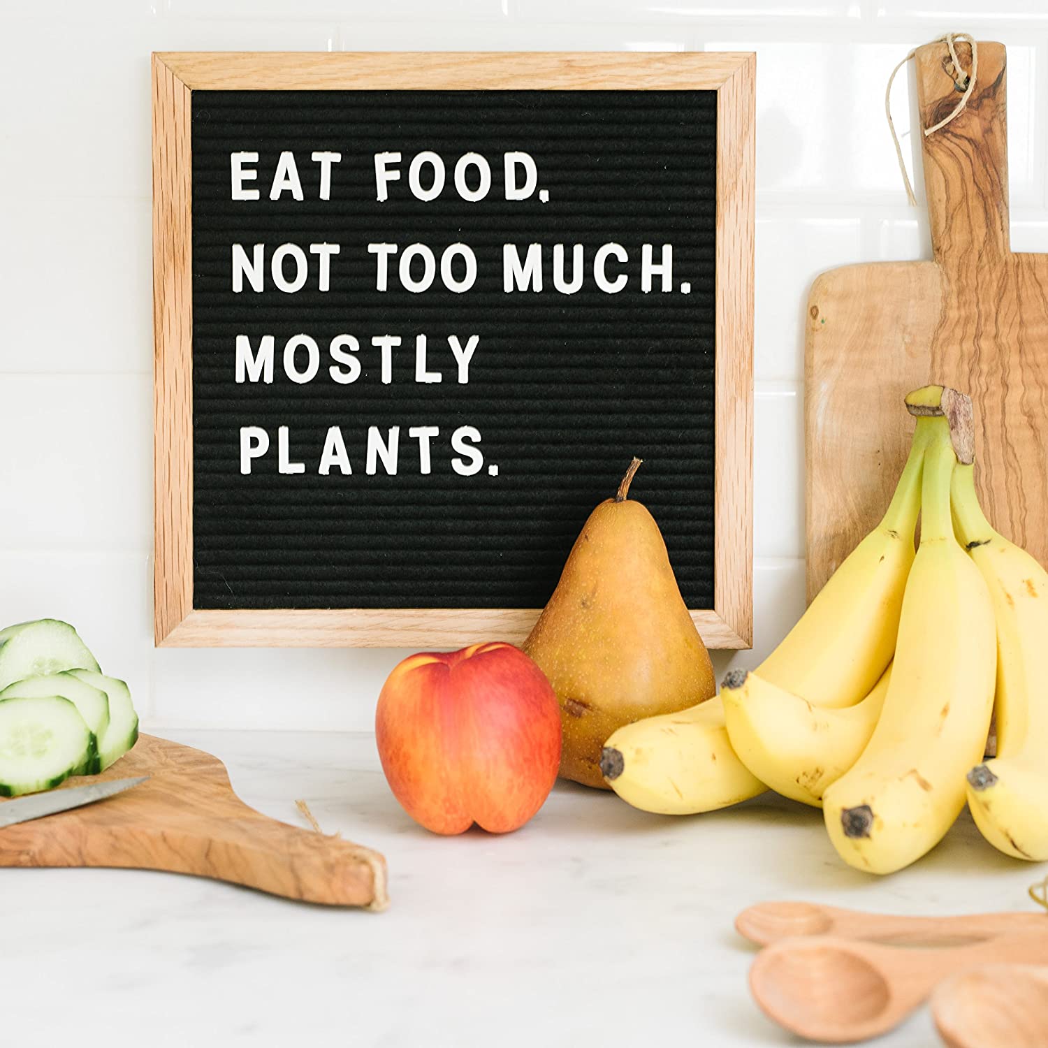 10x10 Inches Double Sided Felt Letter Board Changeable Message Black Sign Message Home Office Decor Board