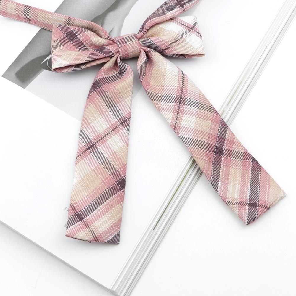 Chic College Striped Ladies Cute Bowtie Women School Girl Student Uniform Formal Suit Accessories Cravat Butterfly Knot