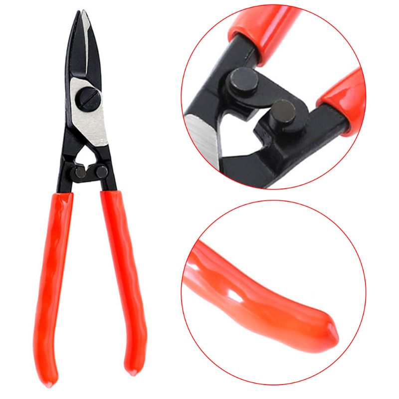 7in Metal Sheet Shears Steel Straight Head Tin Snips Scissor for Metal Iron Sheet Cutting Universal Hand Tools