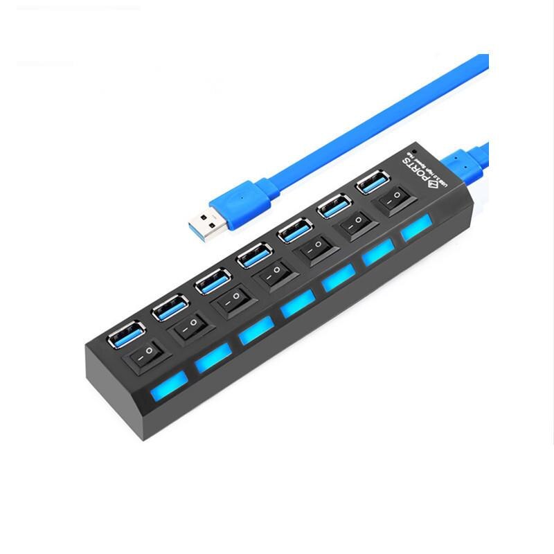 Usb 3.0 Hub Docking Station Hub Independent Switch 7-port Splitter For Mobile Phone Tablet Pc Keyboard