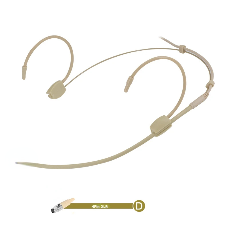 Opaska na głowę z mikrofonem do zestawu słuchawkowego Sennheiser Shure AKG MiPro Audio Technica 4Pin 3Pin TA4F 3.5mm Lock: orange