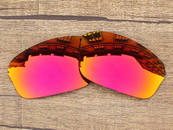 Vonxyz 20+ Color Choices Polarized Replacement Lenses for-Oakley Half Wire 2.0 Frame: Ruby Mirror