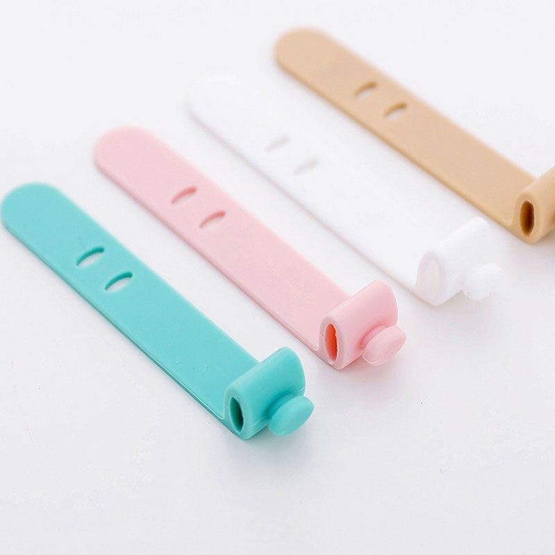 4 teile/los Einfache silikon Band Band wickler ohr mechanismus lagerung linie multifunktions empfangen Beutel Clips daten kabel umreifung Band