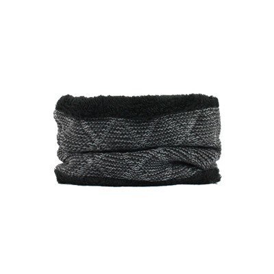 nouvelle de luxe tricot Beanie chapeau écharpe hommes hiver Plaid Plus velours écharpe épaissir couverture Cap écharpes Ski Bone: grey scarf
