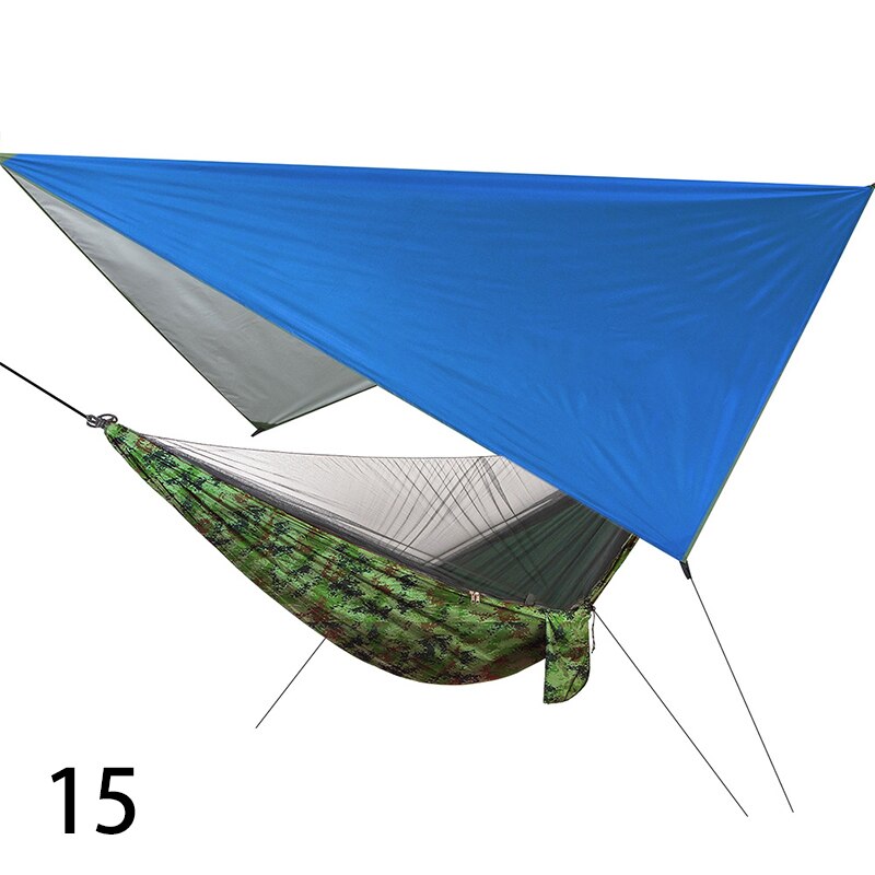 1pcs outdoor camping nylon parachute cloth automatic quick-opening mosquito net hammock canopy set sky tent S7B0983: 15