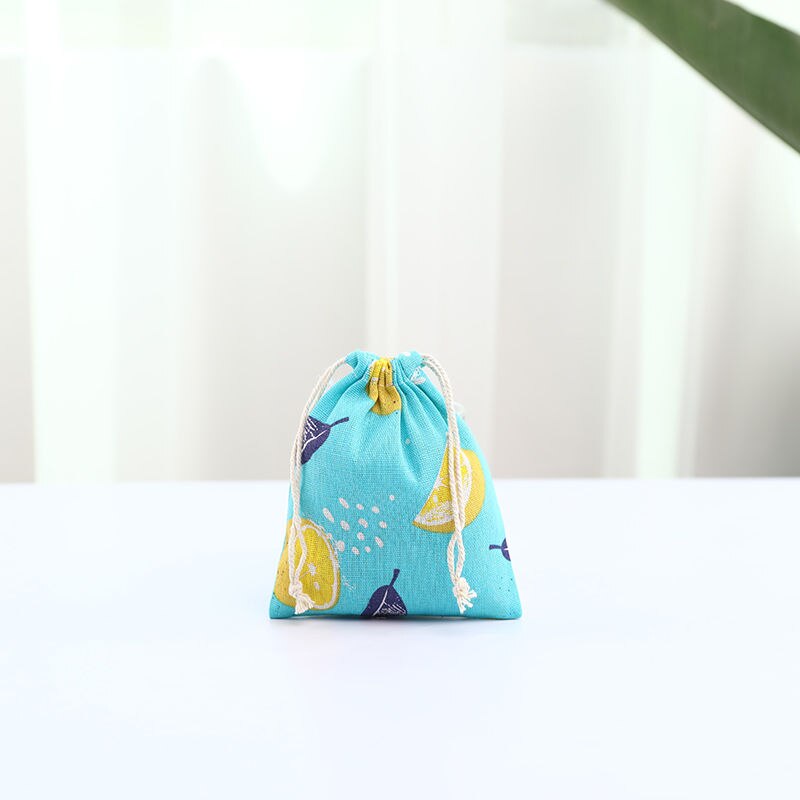 Koord Tassen Mooie Vruchten Gedrukt Harajuku Eenvoudige Canvas Kleurrijke Pouches Mode Vrije Tijd Vrouwelijke Tas: 1lemon