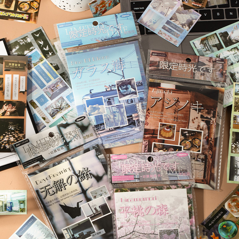 Mr. Paper 4Style 20 unids/bolsa película cortada libro de pegatinas manual DIY álbum de recortes marco de fotos sobre calendario decoración de tarjetas de felicitación