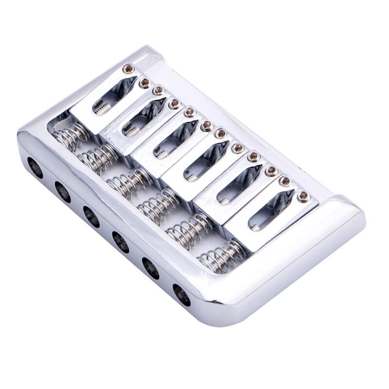 Chrome Electric Guitar Hardtail Top Load Bridge 6 String Fixed Hard Tail Parts