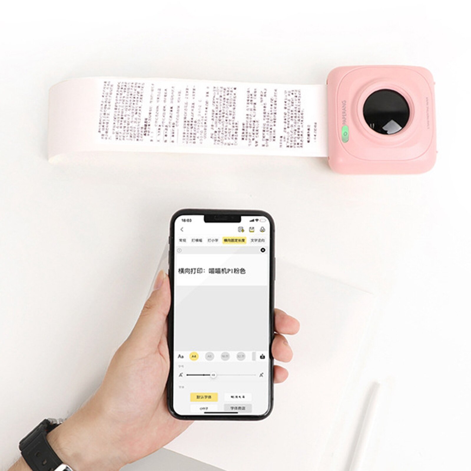 PAPERANG Portable Thermal Printer Photo Picture HD Thermal Label Printer for iOS Android Wireless Connection Bluetooth Printer