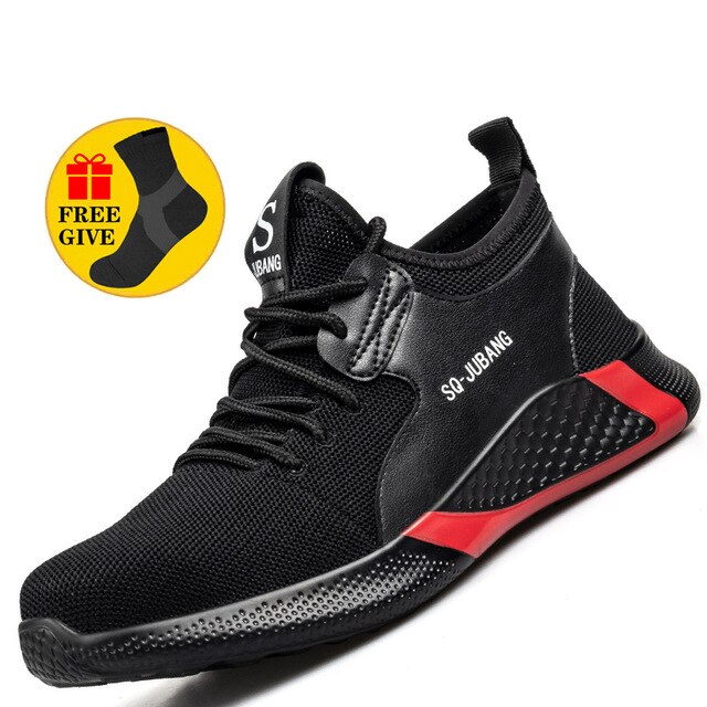 Werk Sneakers Mannelijke Stalen Neus Veiligheidsschoenen Mannen Werken Laarzen Mannen Naalddichte Werk Veiligheid Laarzen Mannen Lichtgewicht werkschoenen: 48