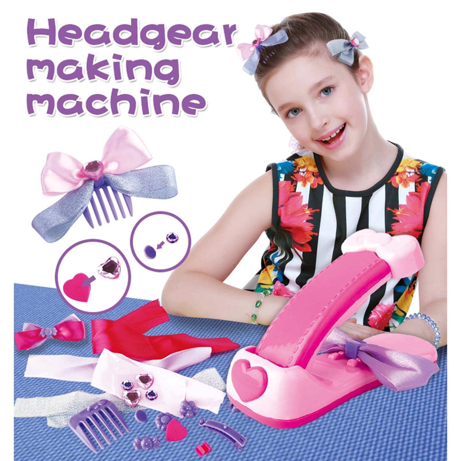 Haar Boog Maken Kit Voor Kinderen Om Strik Game, Diy Maken Kit Bows Maker Kit Speelgoed, plastic Speelgoed Voor Meisjes