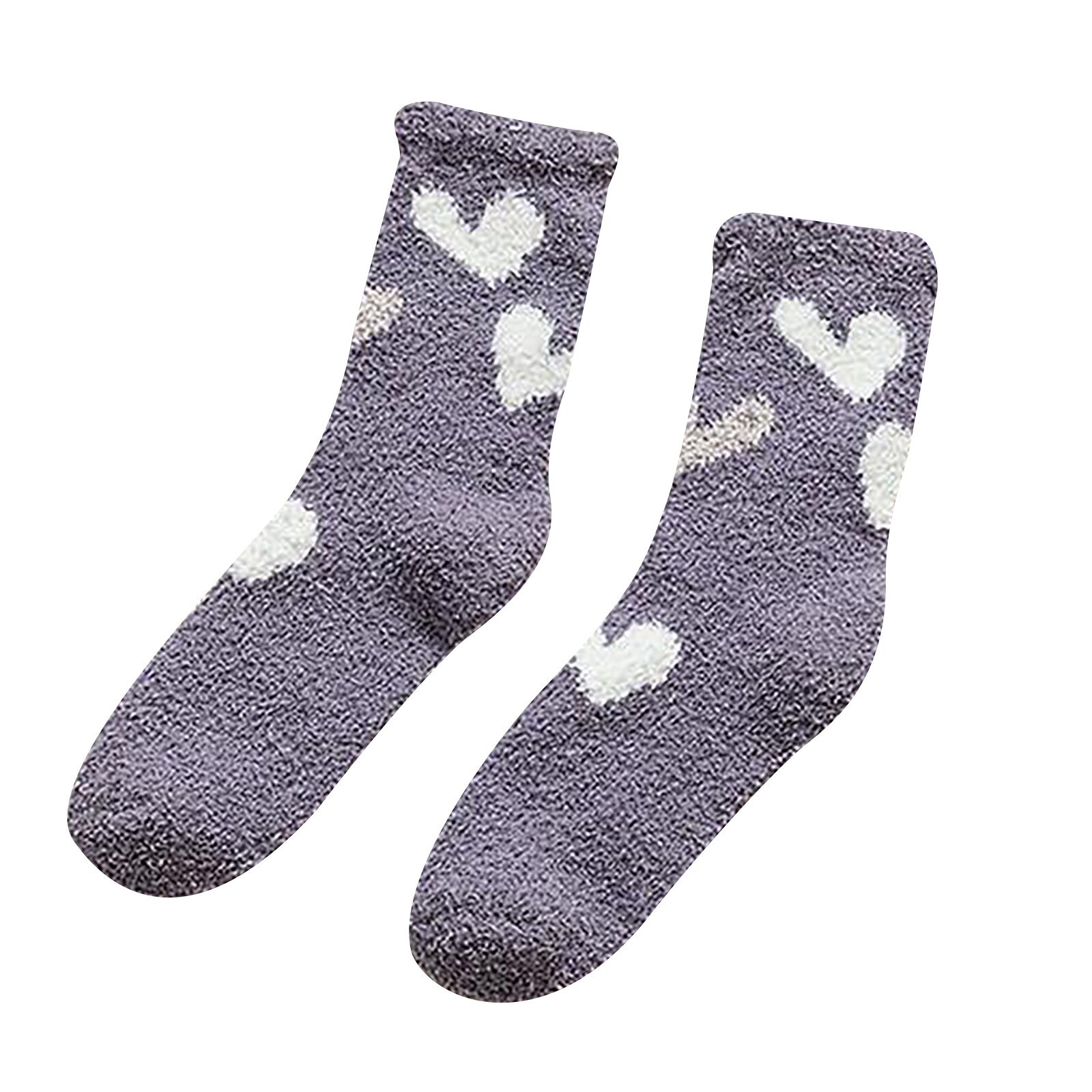 Chaussettes imprimées en Polyester pour femmes, chaussettes épaisses, respirantes, chaudes, confortables, à la: BU