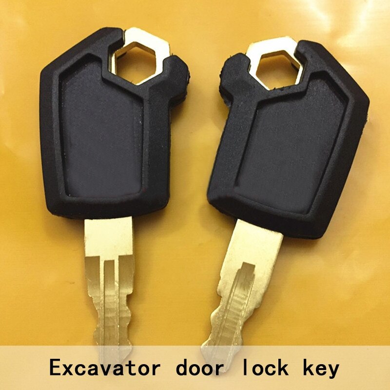 4PCS Black & Gold Heavy Equipment Ignition Loader Dozer Key For Caterpillar Metal & Plastic^