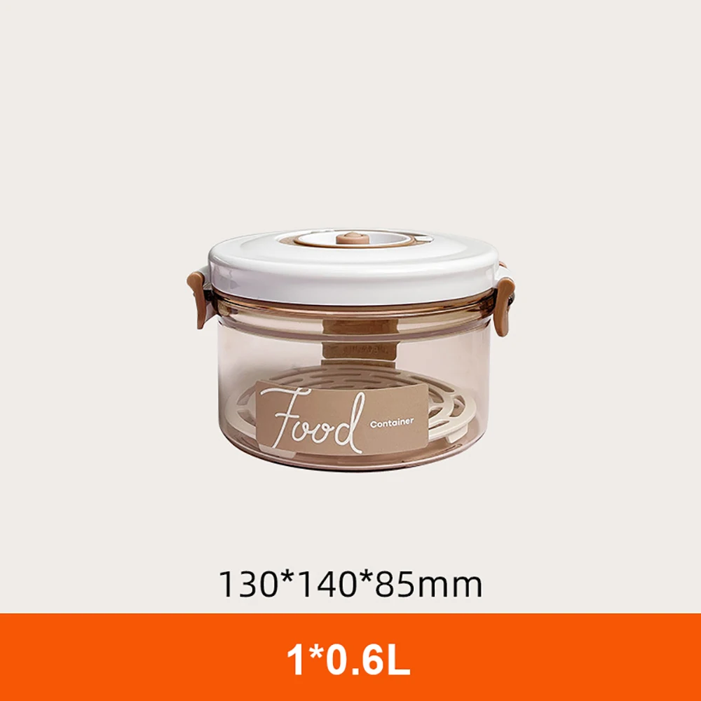 Voedsel Opslag Container Vacuüm Doos Grote Capaciteit Voedsel Dispenser Voor Keuken Transparant Verzegeld Voedsel Organizer Houden Lunch Verse: Clear
