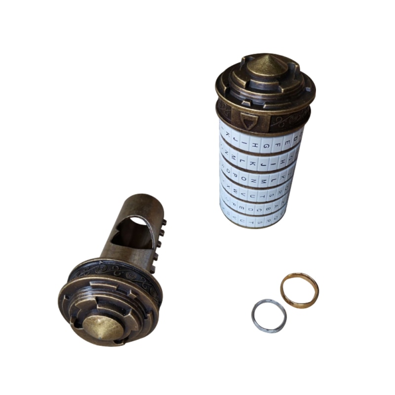 Da Vinci Code Lock Metal Cryptex Locks Retro Letter Password Cabellos Wedding Valentine's Day