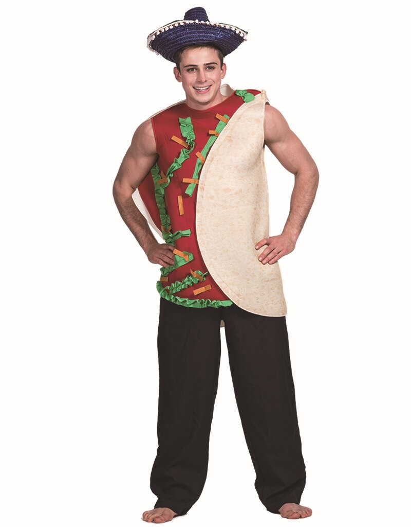 Women Man Mexico Style Festival Role Play Outfit Day of The Dead Halloween Cosplay Costumes Party Dress Up Burrito Cookies Suit: Default Title