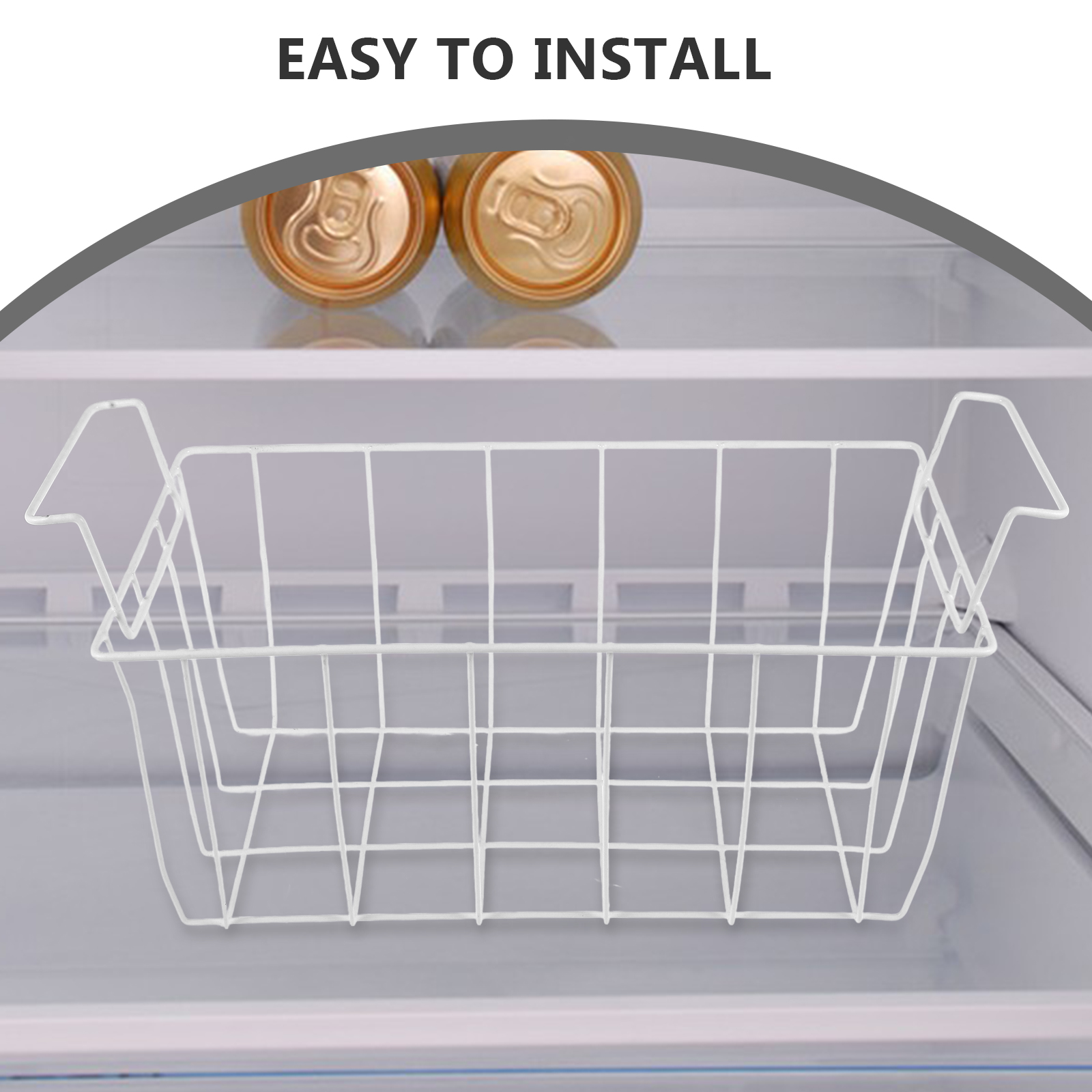 Cestello sospeso per conservazione del congelatore per cestini in ferro per alimenti per frigorifero, filo per petto profondo in acciaio