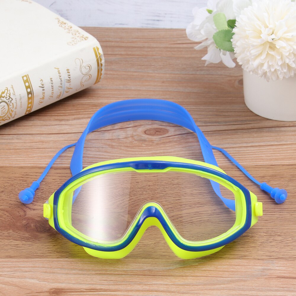 1pc beskyttelsesbriller svømmebriller vandtætte svømmebriller anti-tåge svømmebriller til svømning børnepool: Fluorescerende gul