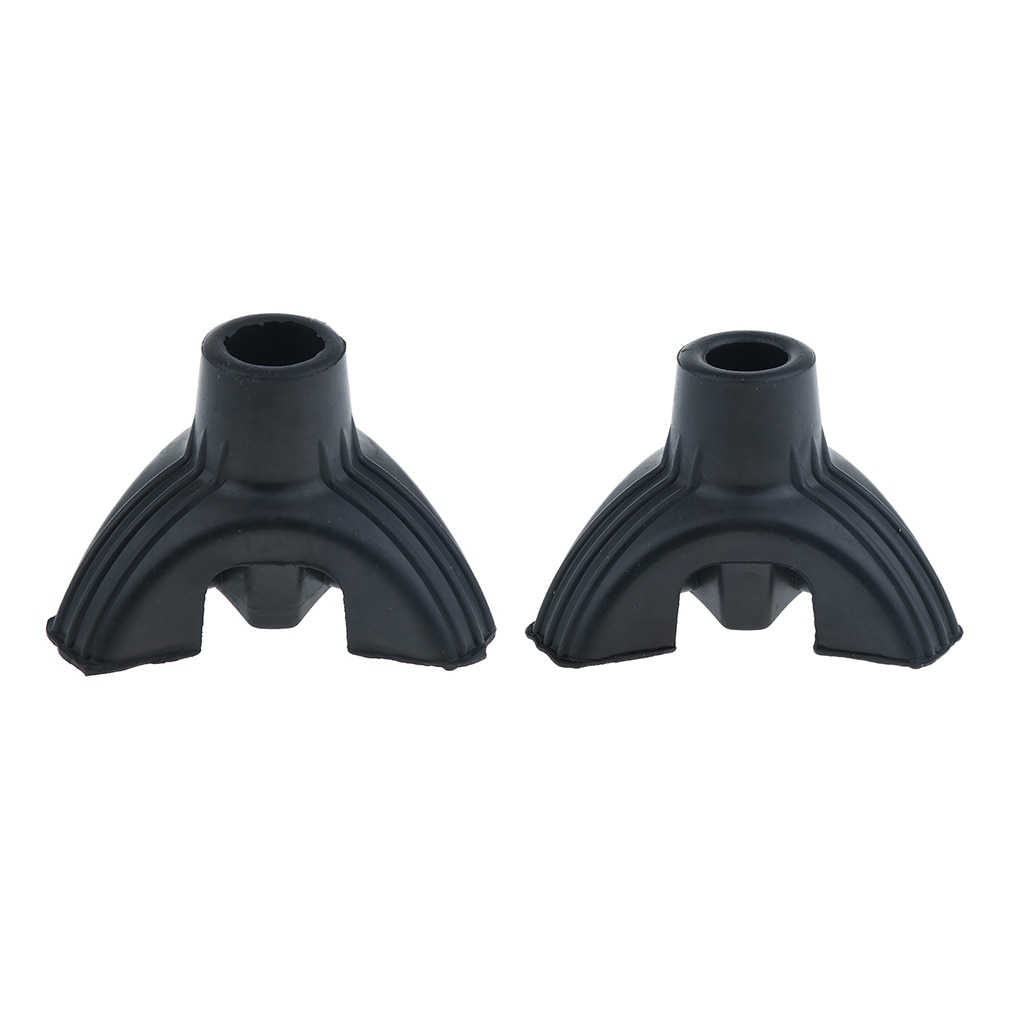 2 uds, negro trípode antideslizante goma Punta de repuesto para bastón caminar antideslizante palillo muletas 5/8 pulgadas 3/4 pulgadas