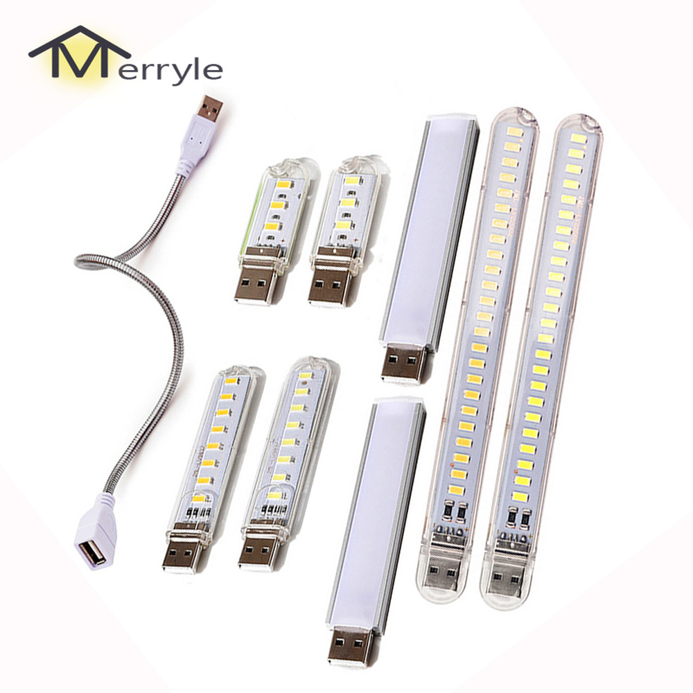 Mini 5v usb led natlys bærbar berøringssensor bordlampe bog læselommelygte natlys til powerbank laptop lampe