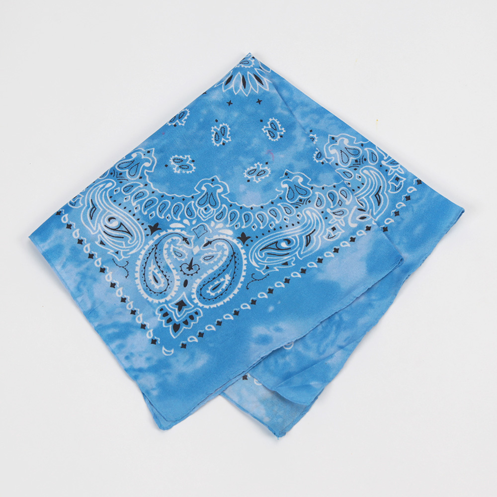 Für Männer/Frauen Kopftuch Hip-Hop Paisley Bandanas Halstuch Punk Tie-Dye Sport Kopfbedeckung Quadratisches Stirnband Wickelschal Zubehör: WHITE