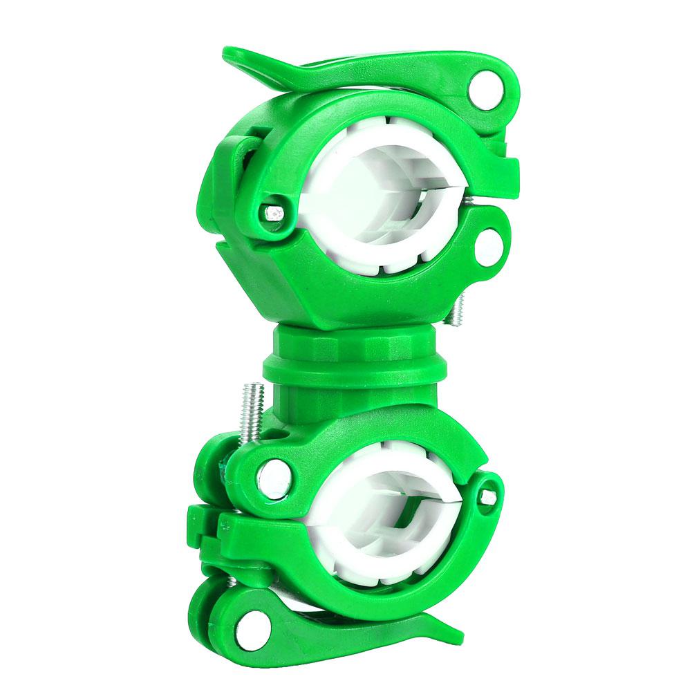 360 grad Drehung Einstellbar Fahrrad Vorderseite Lampe Halterung Taschenlampe Halfter Fahrrad Lenker schnell Freisetzung Licht Halterung Klemme Clip: Grün