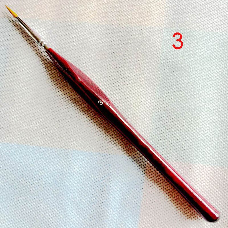 Nylon Hair Paint Brush Hook Line Pen Detail Art Nail Brushes for Acrylic Watercolor Oil DC120: 3