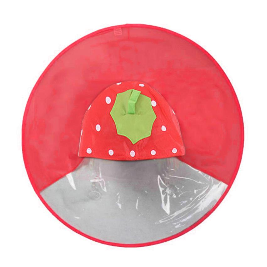 Cute Children Raincoat Rain Coat UFO Children Umbrella Hat Magical Hands Free Raincoat Great For Kids #